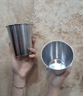لیوان یخ استیل لب پیچ